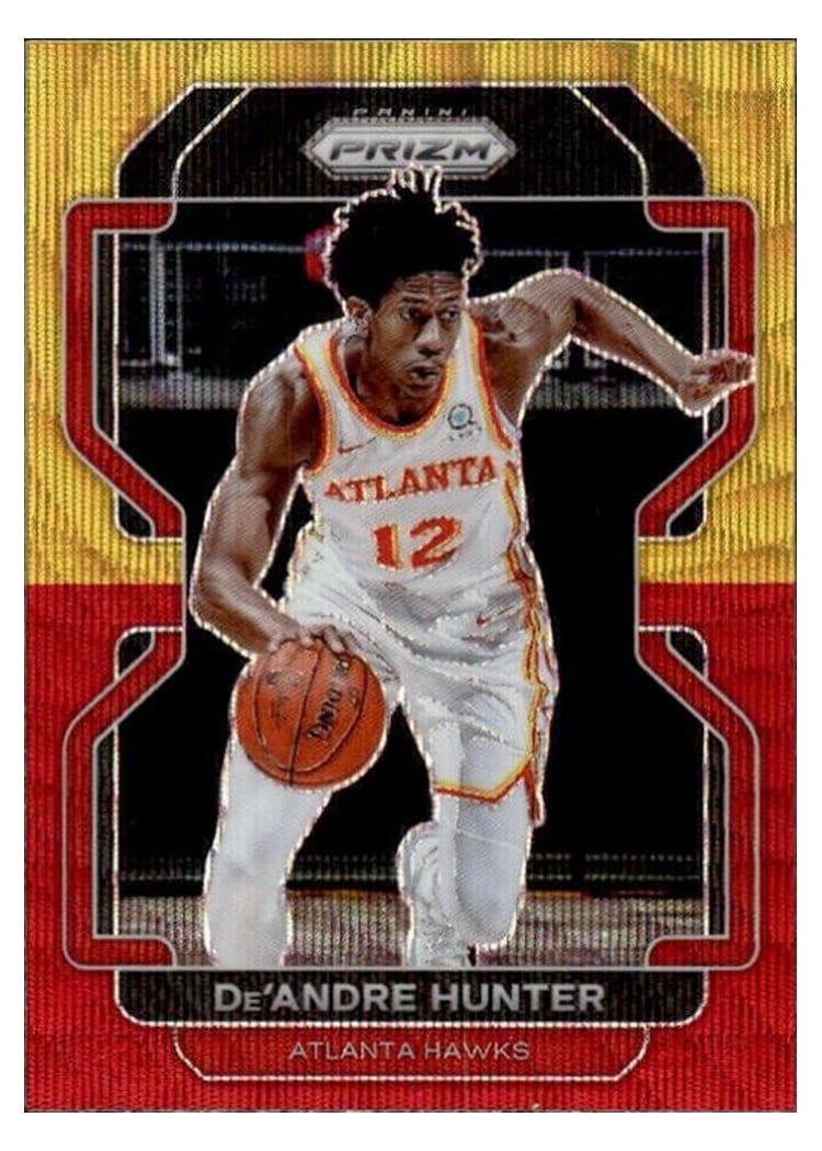 2021-22 Panini Prizm Base Set De'Andre Hunter Red Gold Wave #73 card