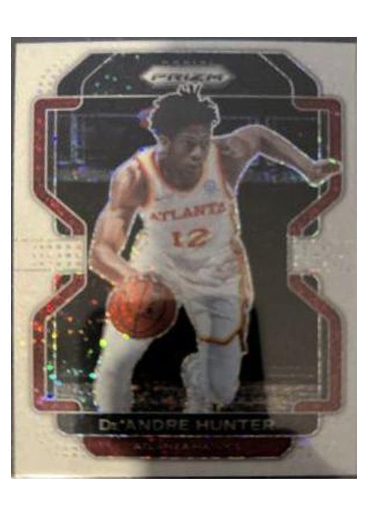2021-22 Panini Prizm Base Set De'Andre Hunter White Sparkle Prizm #73 card