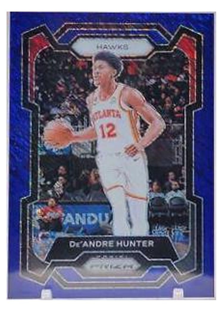2023-24 Panini Prizm Base Set De'Andre Hunter Blue Shimmer #207 card