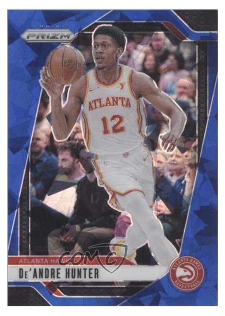 2024-25 Panini Prizm Base Set De'Andre Hunter Blue Ice #47 card