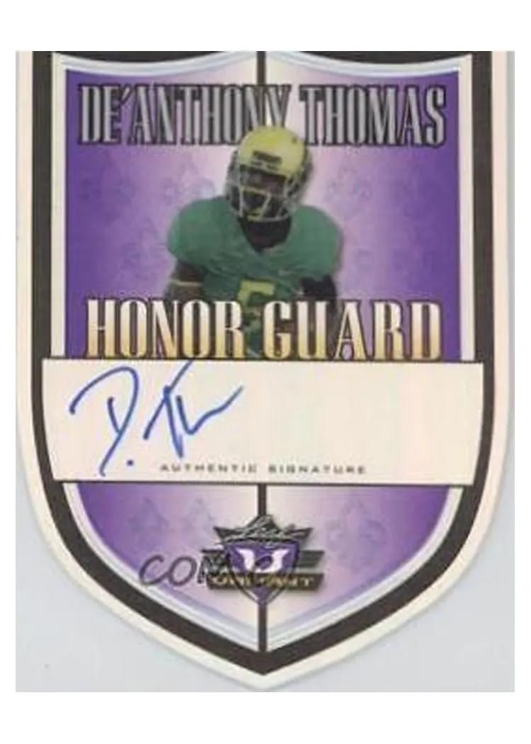 2014 Leaf Valiant De'Anthony Thomas #BA-DAT card
