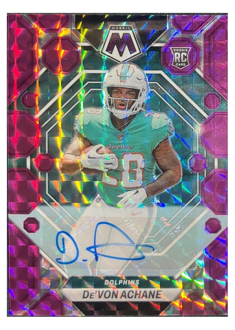 2023 Panini Mosaic Base Set De'Von Achane #312 card