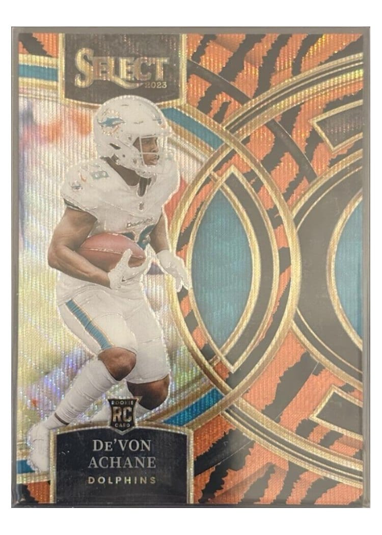2023 Panini Select De'Von Achane Tiger Prizm #176 card