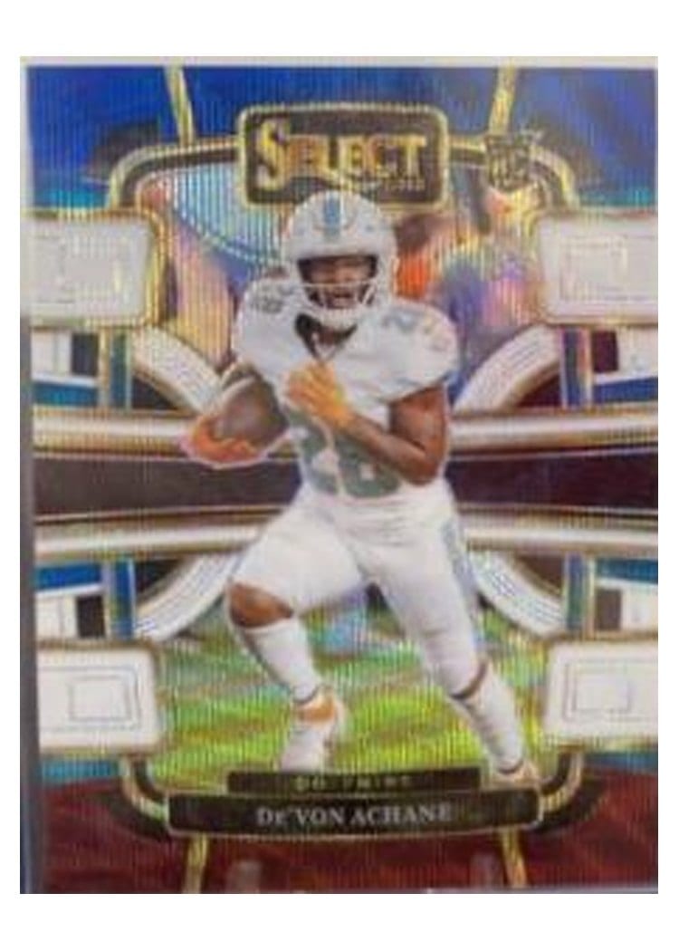 2023 Panini Select Base Set De'Von Achane Tri-Color Prizm #63 card