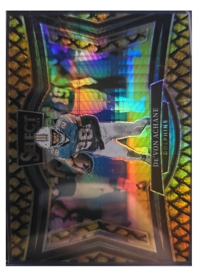 2024 Panini Select Base Set De'Von Achane Gold Prizm #432 card