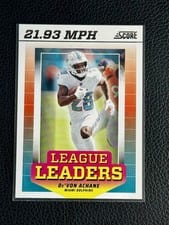 2024 Score League Leaders De'Von Achane #LL-DAE card