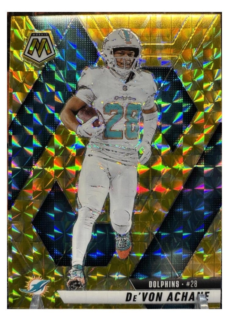 2025 Panini Mosaic Base Set De'Von Achane #58 card