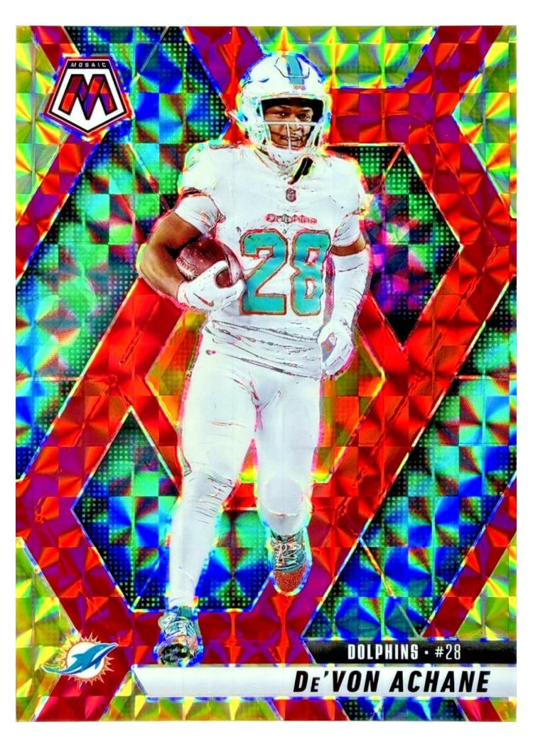 2025 Panini Mosaic Base Set De'Von Achane #58 card