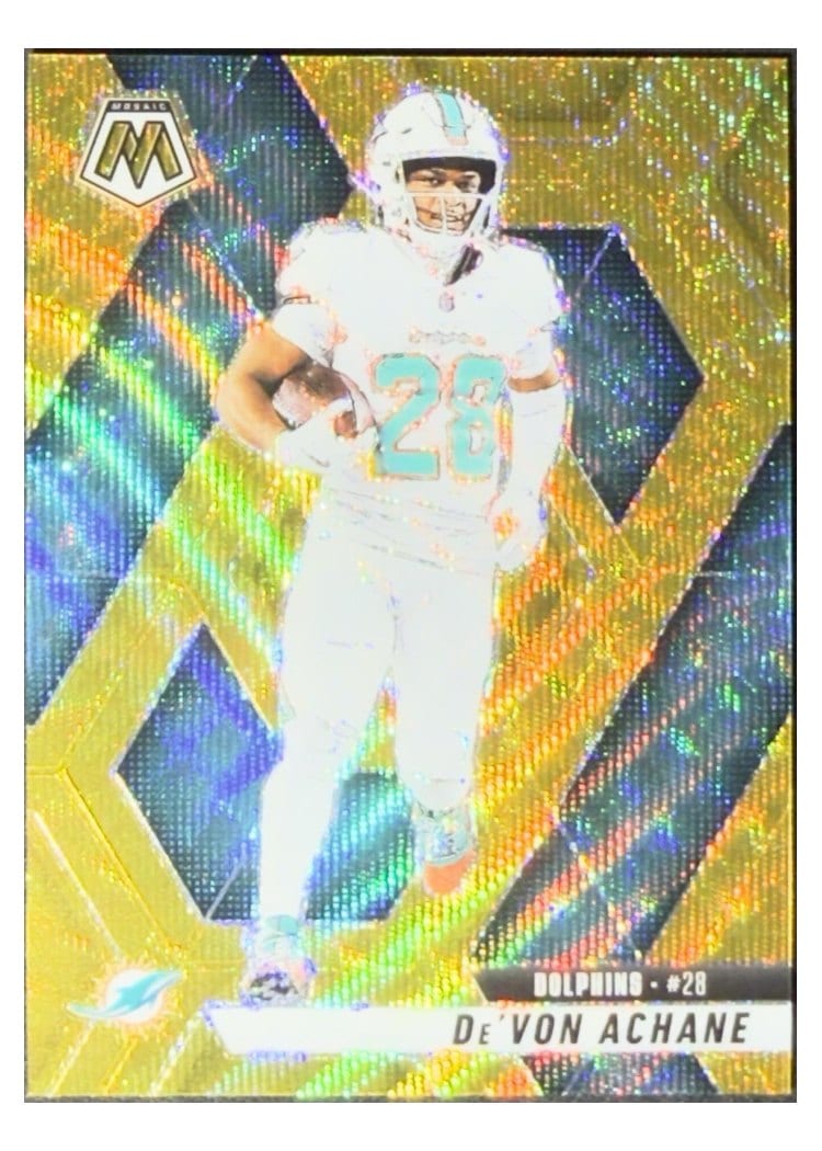 2025 Panini Mosaic Base Set De'Von Achane #58 card