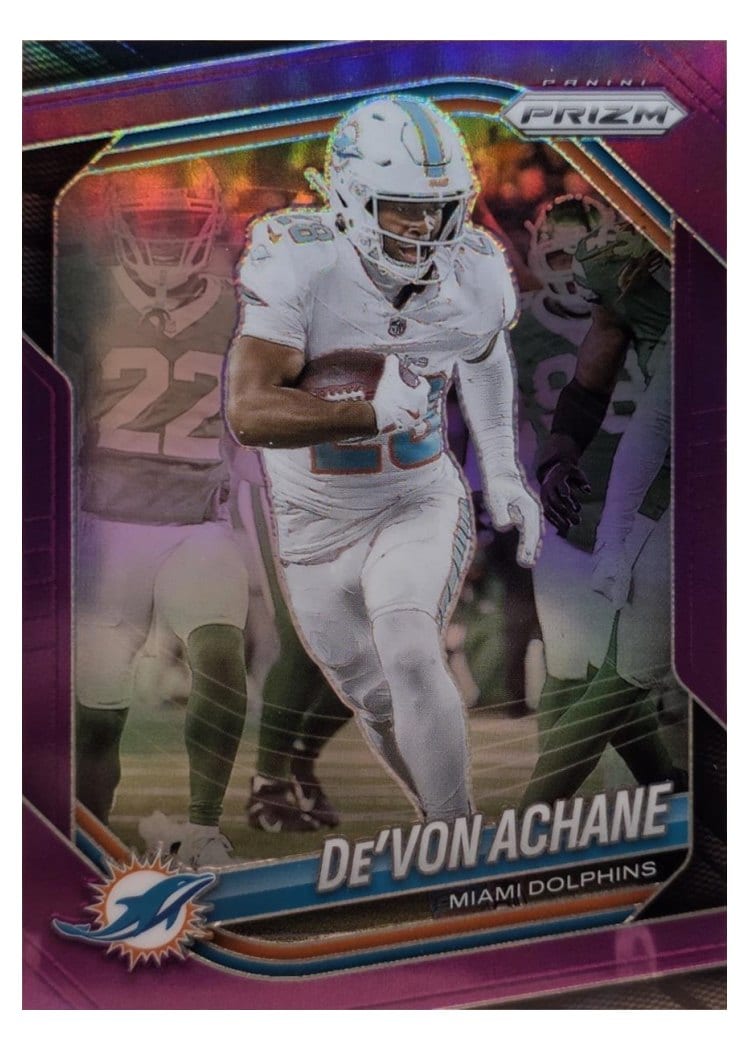 2025 Panini Prizm Base Set De'Von Achane #150 card