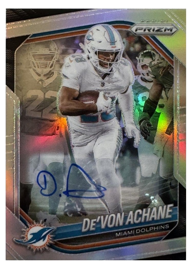 2025 Panini Prizm Base Set De'Von Achane #150 card