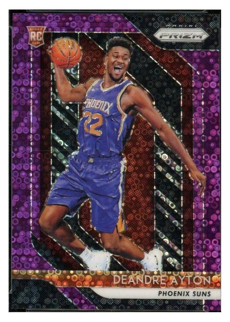 2018 Panini Prizm DeAndre Ayton Fast Break Prizm Purple #279 card
