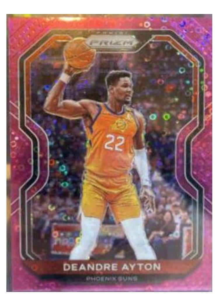2020-21 Panini Prizm Base Set Deandre Ayton Fast Break Pink Prizm #5 card