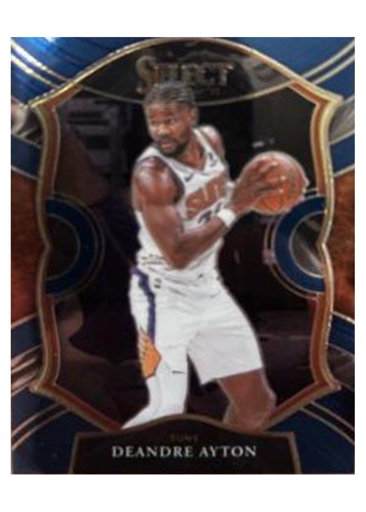 2020-21 Panini Select Base Set Deandre Ayton Light Blue Prizm #33 card