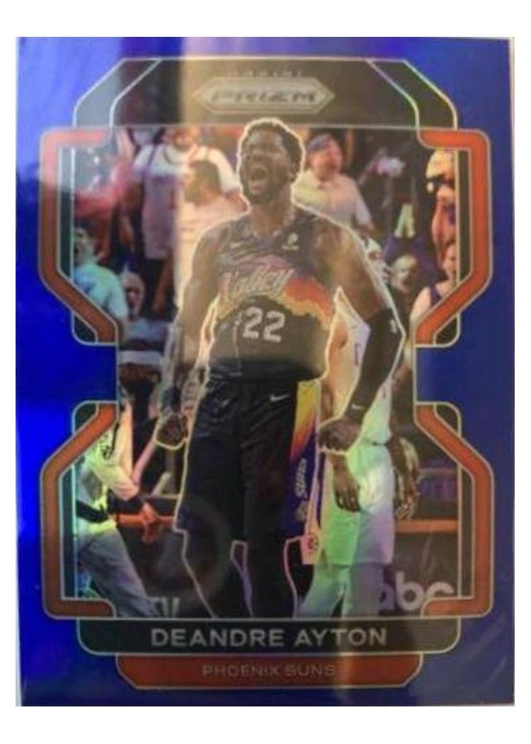 2021-22 Panini Prizm Base Set Deandre Ayton Blue Prizm #4 card
