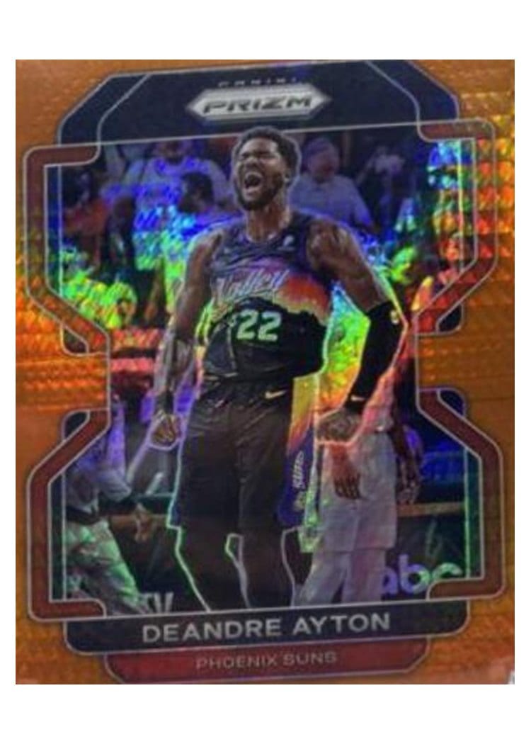 2021-22 Panini Prizm Base Set Deandre Ayton Orange Hyper Prizm #4 card