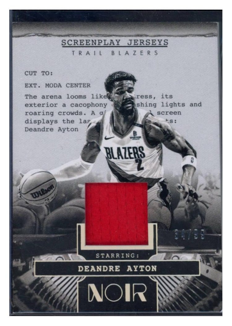 2024-25 Panini Noir Screenplay Jerseys Set Deandre Ayton #31 card