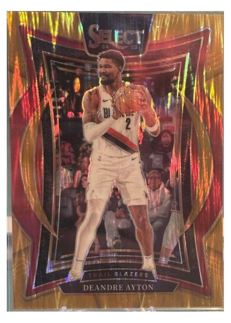 2024-25 Panini Select Base Set Deandre Ayton Gold Prizm #53 card