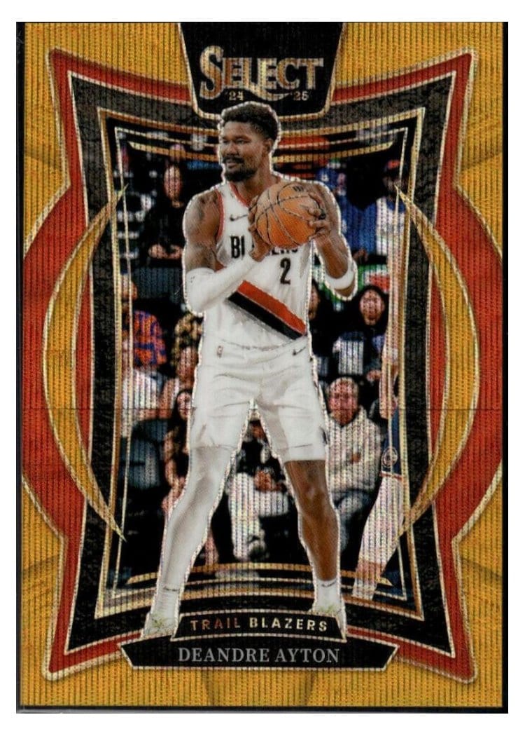 2024-25 Panini Select Base Set Deandre Ayton Gold Wave Prizm #53 card