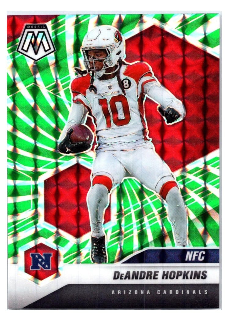 2021 Panini Mosaic Base Set DeAndre Hopkins Green Swirl Mosaic #11 card
