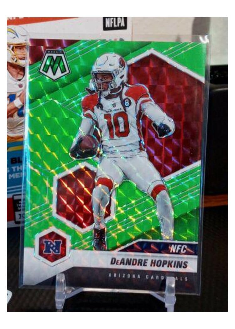 2021 Panini Mosaic Base Set DeAndre Hopkins Green Fluorescent #218 card