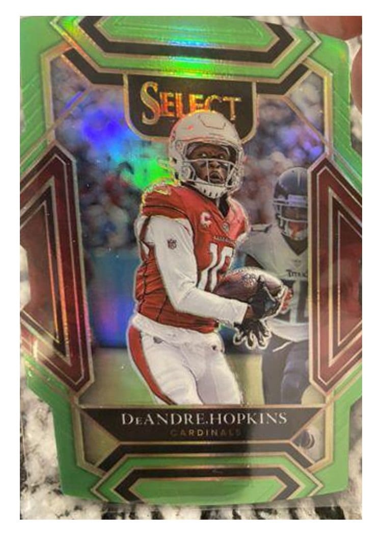 2021 Panini Select Base Set DeAndre Hopkins Neon Green Die Cut #203 card
