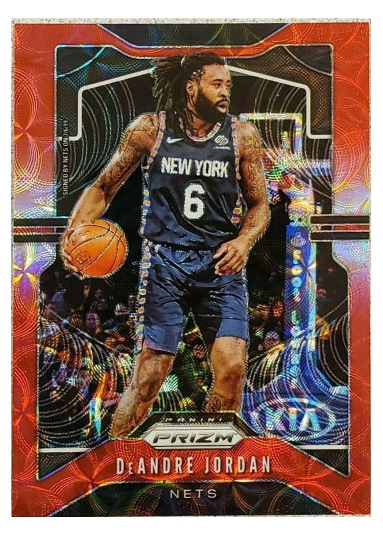2019-20 Panini Prizm Base Set DeAndre Jordan Red Choice Prizm #243 card