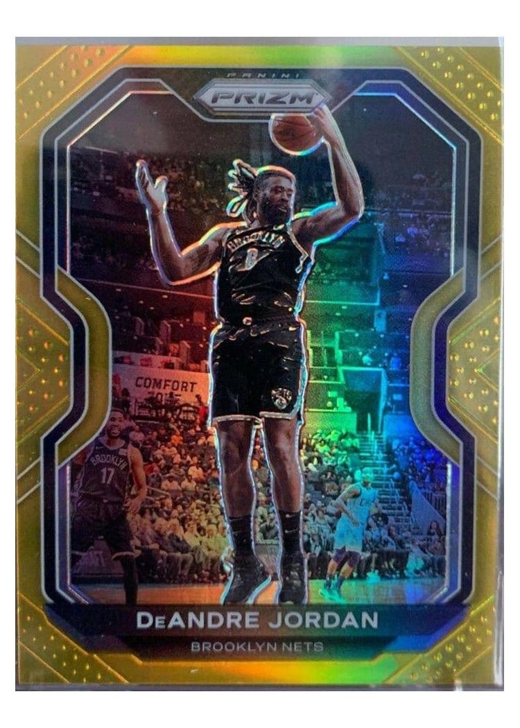 2020-21 Panini Prizm Base Set DeAndre Jordan Gold Prizm #130 card