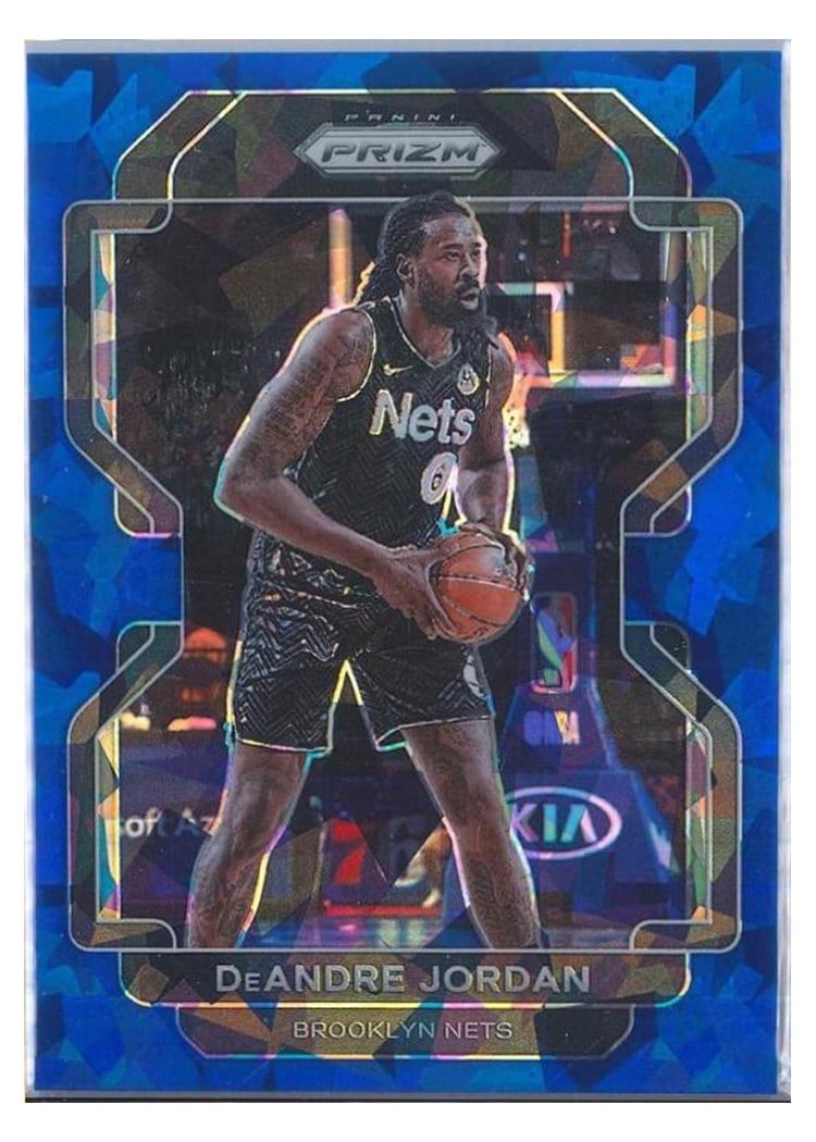 2021-22 Panini Prizm Base Set DeAndre Jordan Blue Ice Prizm #2 card