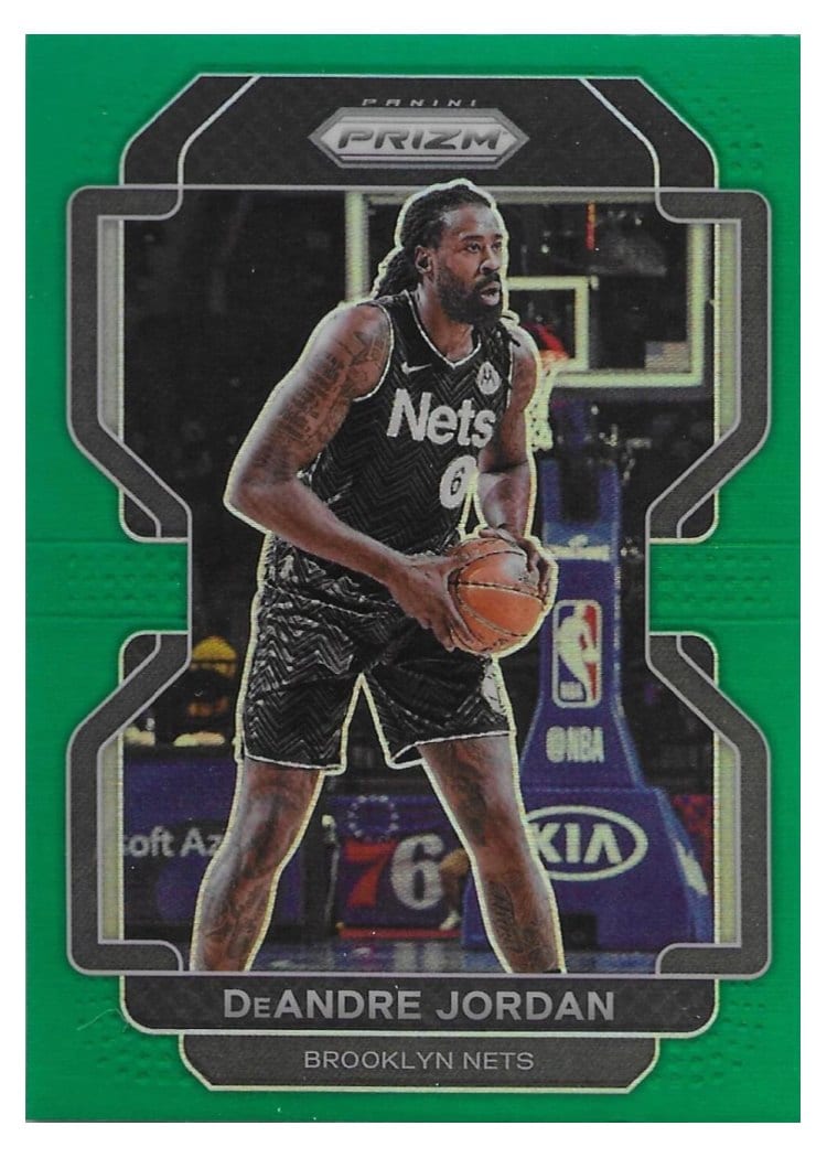 2021-22 Panini Prizm Base Set DeAndre Jordan Green Prizm #2 card