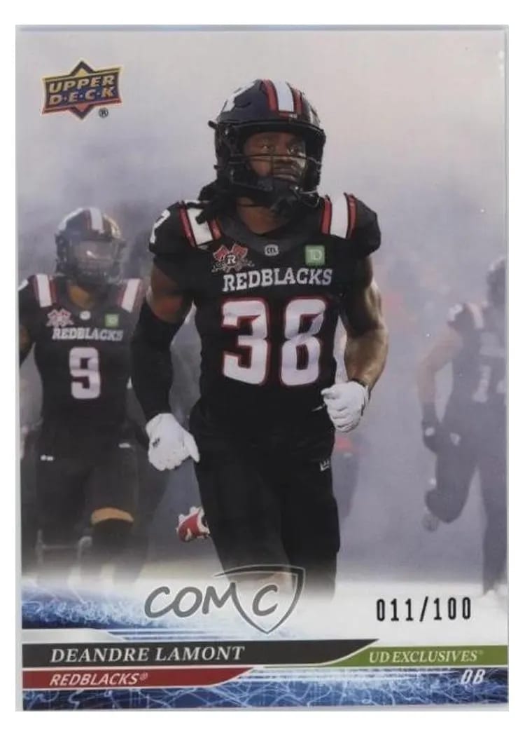 2025 Upper Deck CFL Deandre Lamont Exclusive #7 card
