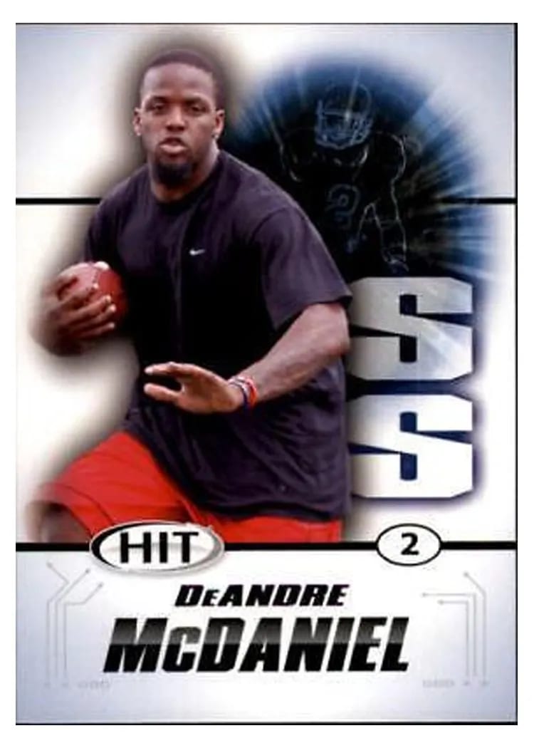 2011 Sage Hit DeAndre McDaniel #96 card