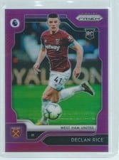 2019 Panini Prizm Premier League Declan Rice Purple Prizm #7 card