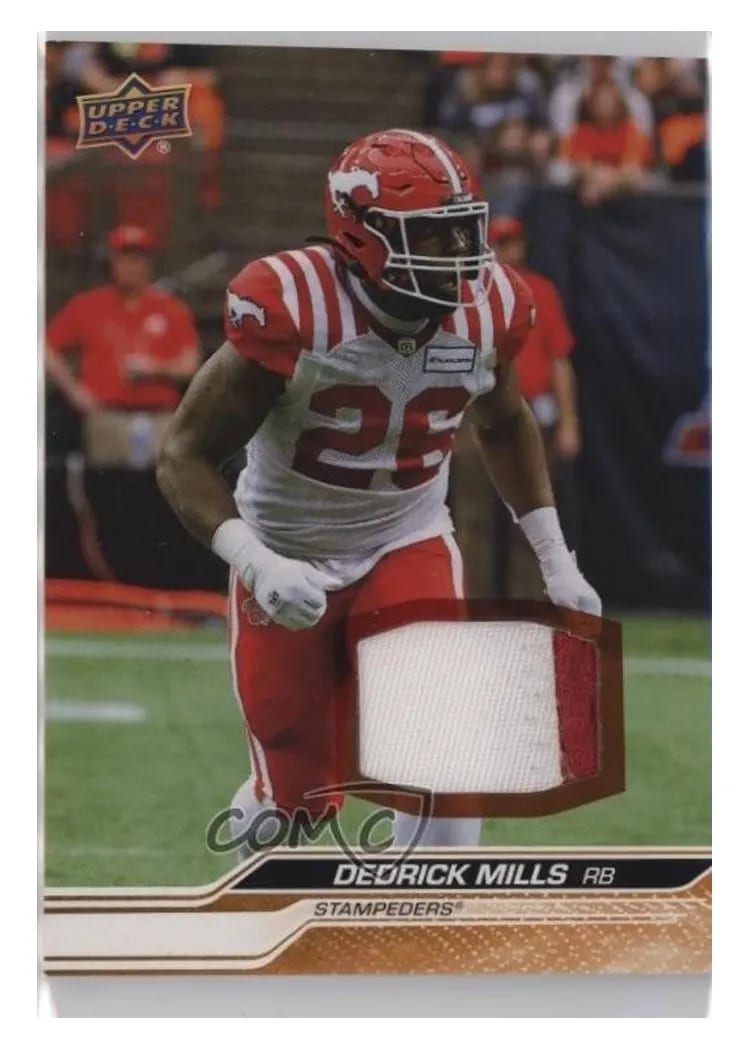 2024 Upper Deck CFL Game Patch Dedrick Mills #76 card