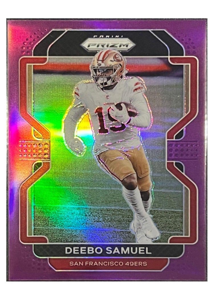 2021 Panini Prizm Base Set Deebo Samuel Purple Power Prizm #53 card