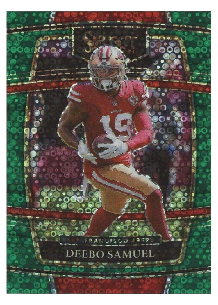 2021 Panini Select Base Set Deebo Samuel Green Disco #31 card
