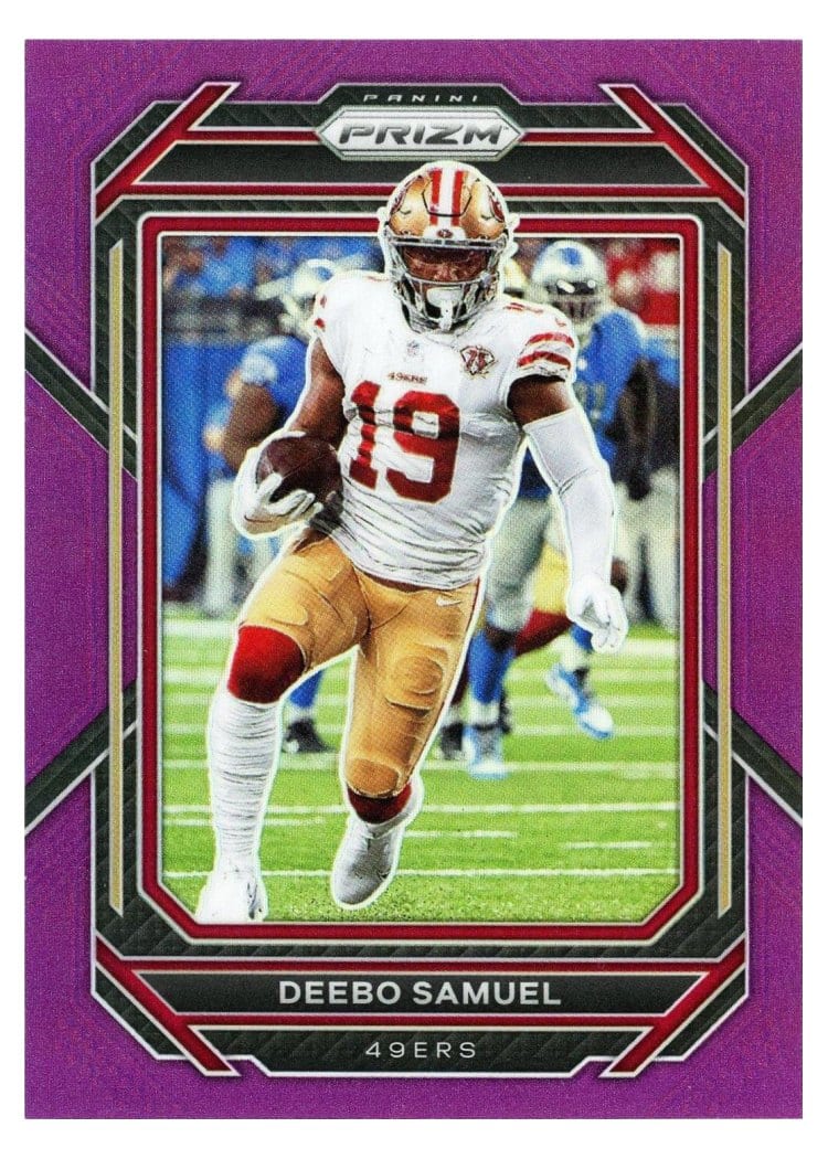 2022 Panini Prizm Base Set Deebo Samuel Purple #265 card