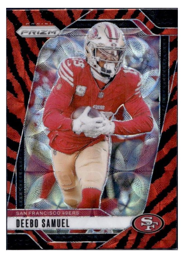 2024 Panini Prizm Base Set Deebo Samuel Choice Tiger Stripe #252 card