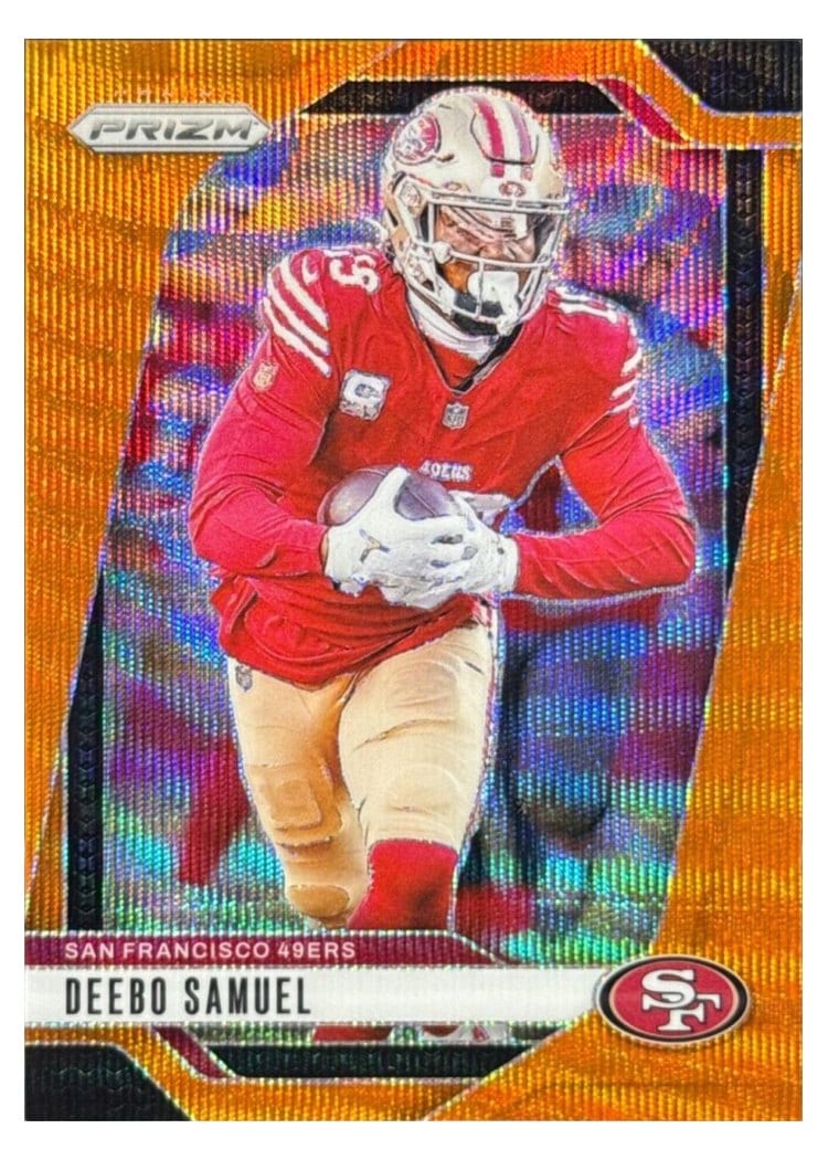 2024 Panini Prizm Base Set Deebo Samuel Orange Wave #252 card