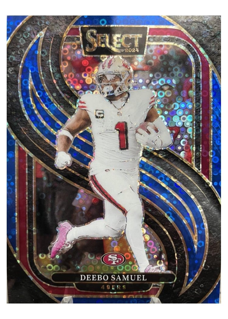 2024 Panini Select Base Set Deebo Samuel Blue Disco Prizm #146 card