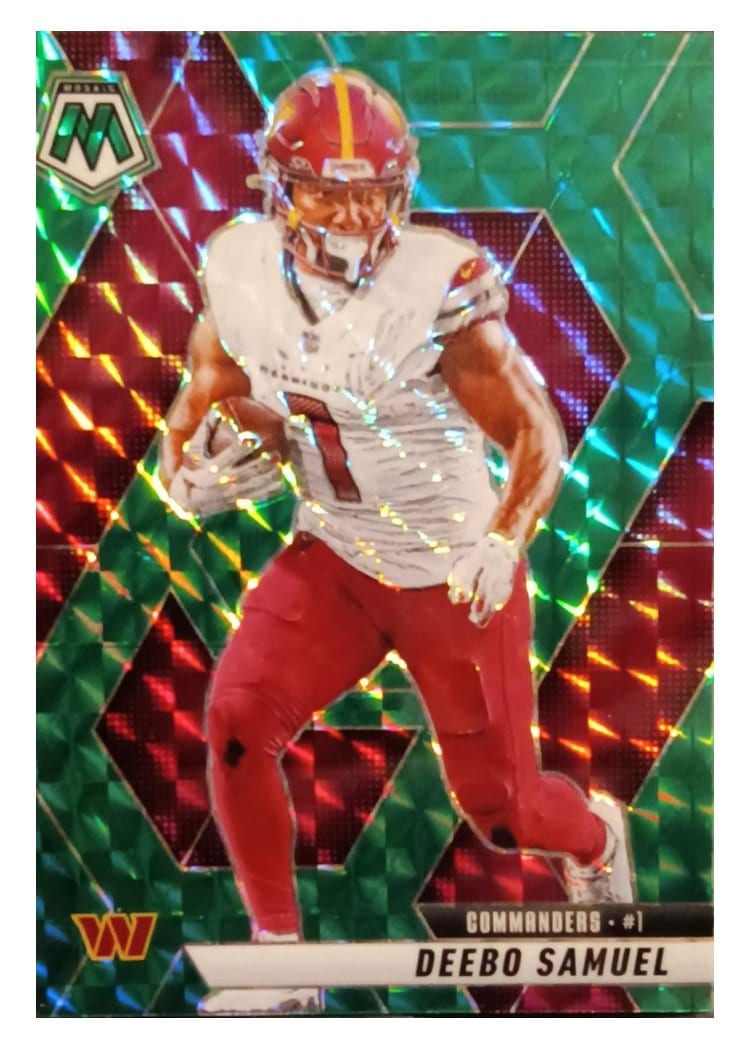 2025 Panini Mosaic Base Set Deebo Samuel Green Sparkle #44 card