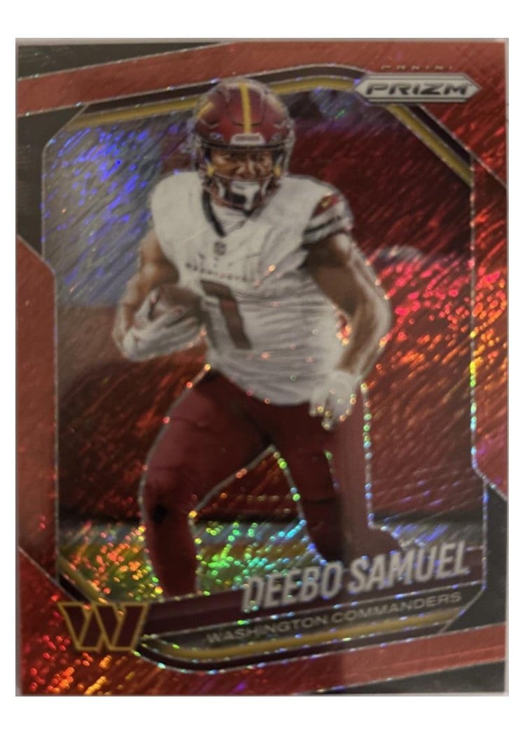 2025 Panini Prizm Base Set Deebo Samuel Red Shimmer #133 card
