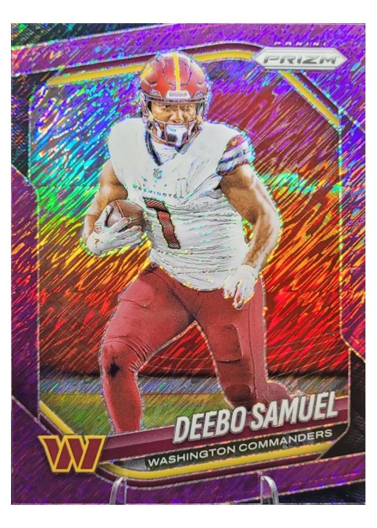 2025 Panini Prizm Base Set Deebo Samuel Purple Shimmer #133 card