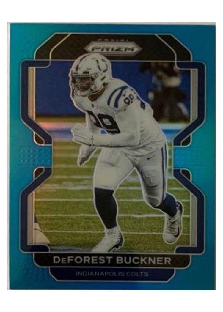 2021 Panini Prizm Base Set DeForest Buckner Light Blue Prizm #26 card