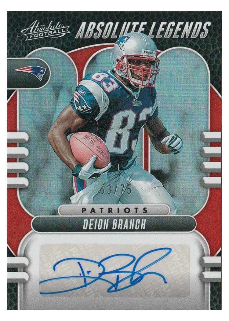 2023 Panini Absolute Absolute Legends Signatures Deion Branch #AL-DB card
