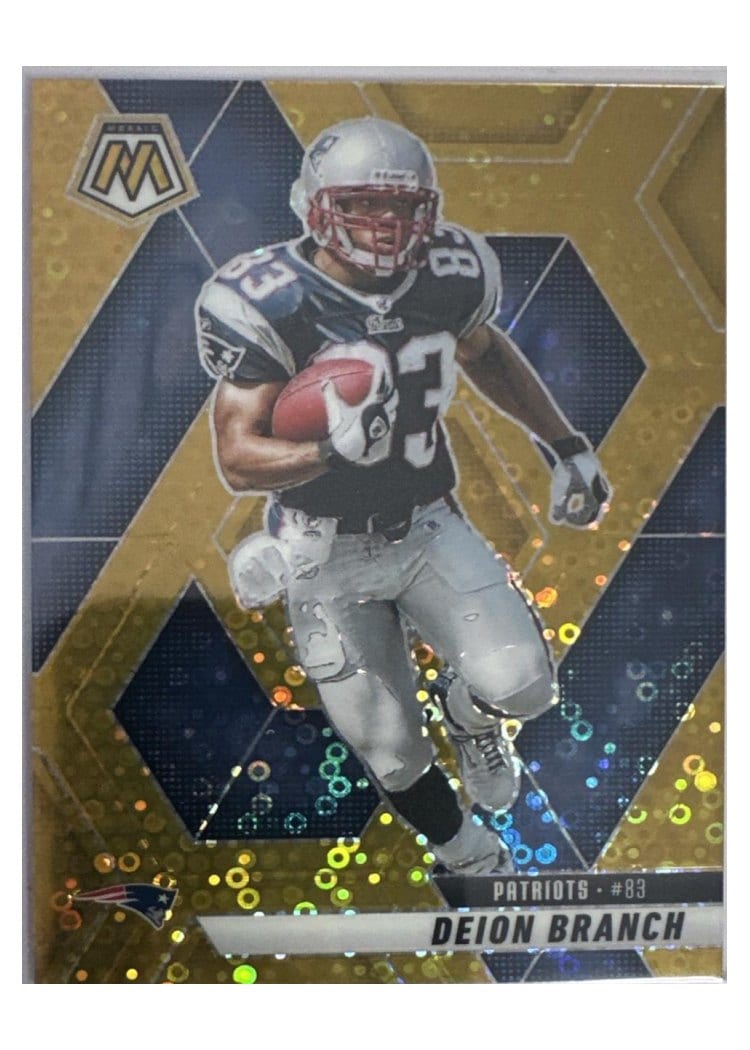 2025 Panini Mosaic Base Set Deion Branch Gold Sparkle #111