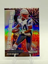 2025 Panini Prizm Black Fireworks Deion Branch #23 card