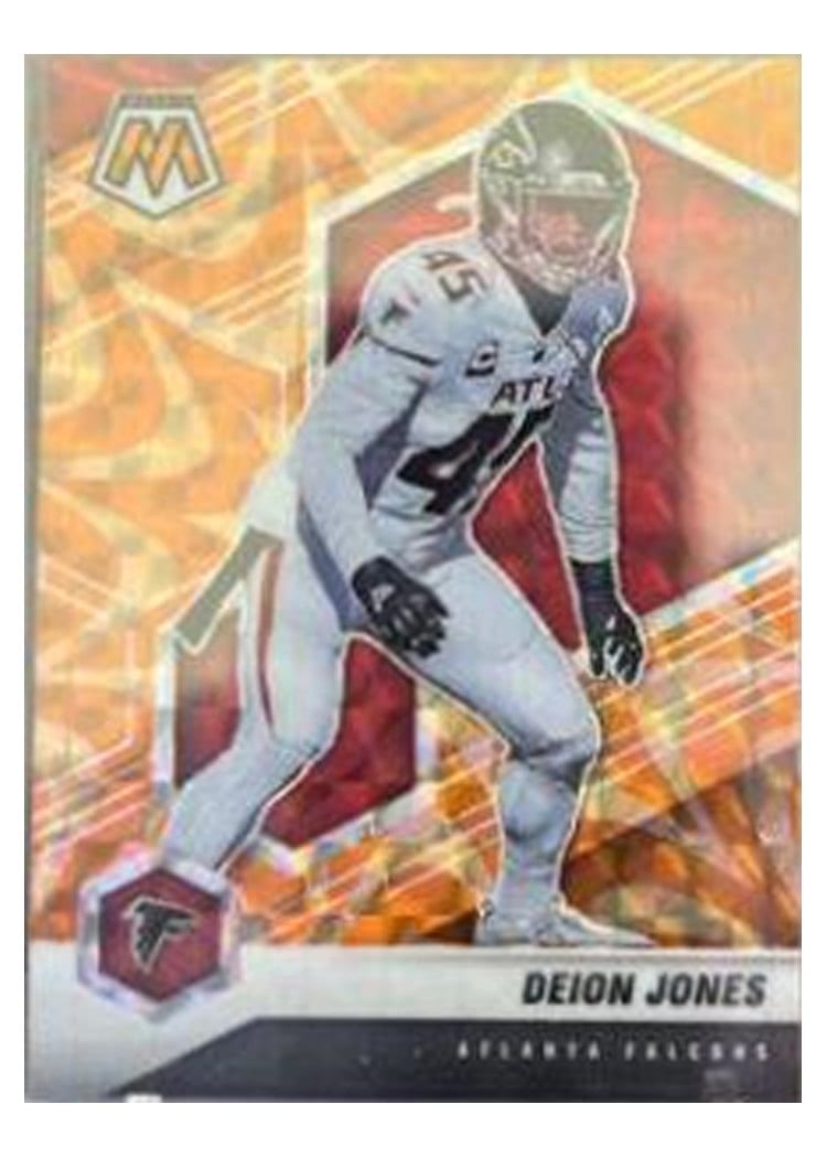 2021 Panini Mosaic Base Set Deion Jones Orange Fluorescent #17 card