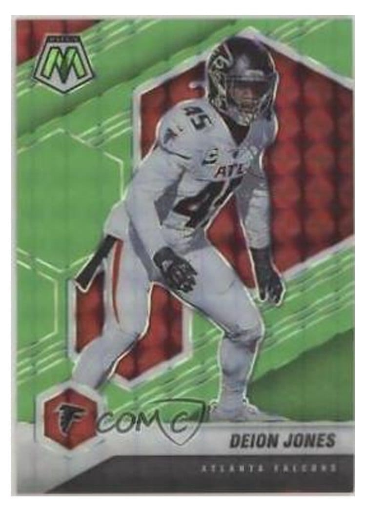 2021 Panini Mosaic Base Set Deion Jones Green Fluorescent #17 card