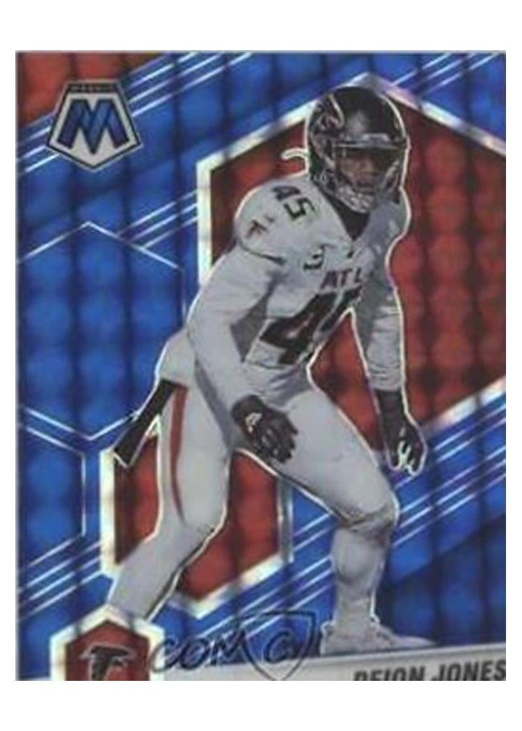 2021 Panini Mosaic Base Set Deion Jones Blue Mosaic #17 card